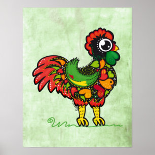 Barcelos portugiesisches Rooster-Druckplakat Poster