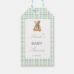 Bärchen-Baby-Party Junge Geschenkanhänger