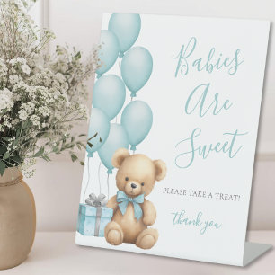 Bärchen-Baby-Party Süße Leckereien Sockelschild