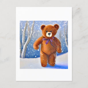 Bärchen im Schnee Postkarte