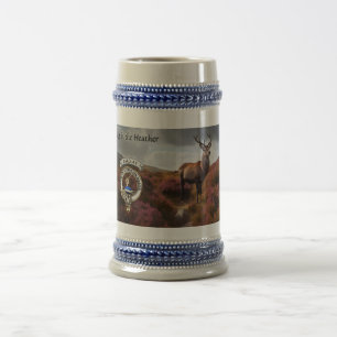 Barclay-Clan-Abzeichen & Hirsch Personalized Bierglas