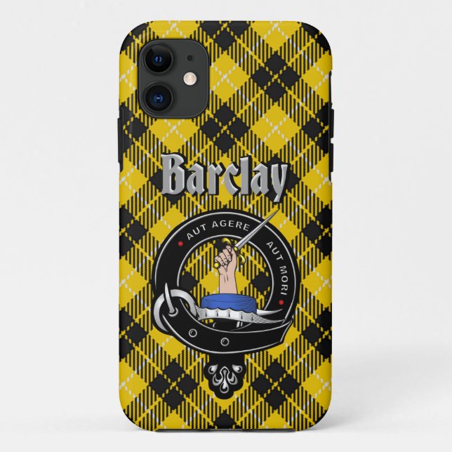 Barclay Clan Abzeichen & Tartan Phone Case (Rückseite)