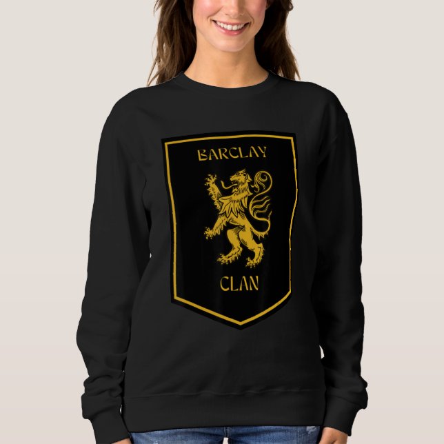 Barclay Clan Scottish Lion Highland Abzeichen Sweatshirt (Vorderseite)