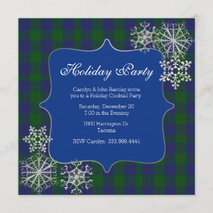 Barclay Clan Tartan Kariertes Weihnachtsfest Party Einladung