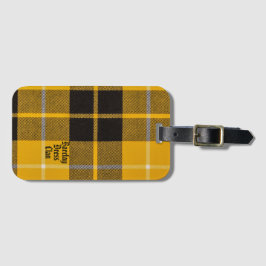 Barclay Dress Clan Tartan mit Monogramm Namen Gepäckanhänger