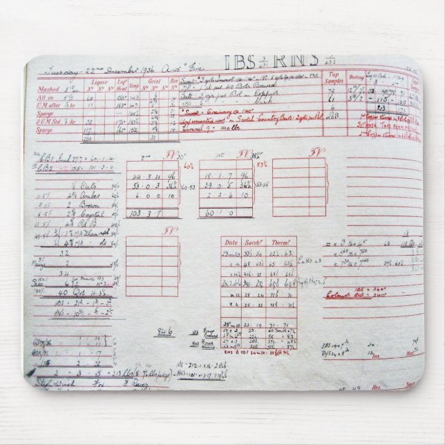 Barclay Perkins 1936 IBS RNS log Mousepad (Vorne)