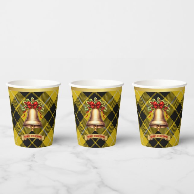 Barclay Personalisiert Tartan Christmas Pappbecher (Multi)