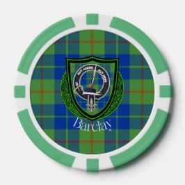 Barclay Schottischer Clan Tartan und Wappen Pokerchips