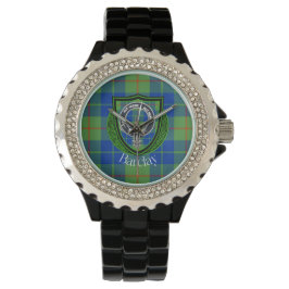 Barclay-Schottischer-Clan-Tartan & -Wappen Armbanduhr