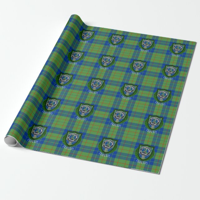 Barclay Schottischer Clan Tartan & Wappen Geschenkpapier (Ungerollt)