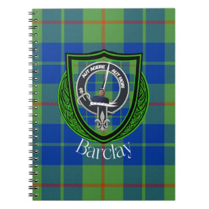 Barclay-Schottischer-Clan-Tartan & Wappen Notizblock