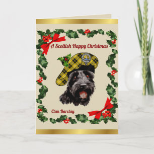 Barclay Scottie Dog Personalisiert Xmas Karte