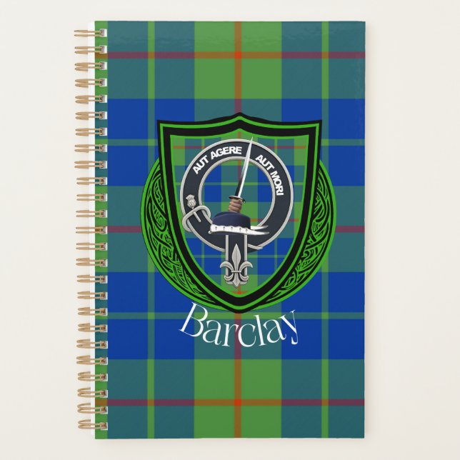 Barclay Scottish Clan Tartan & Crest Planer (Vorderseite)