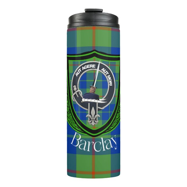 Barclay Scottish Clan Tartan & Crest Thermosbecher (Vorderseite)