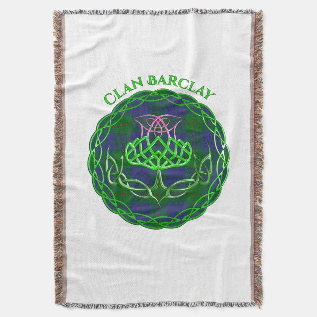 Barclay Scottish Tartan Celtic Thistle Decke (Vorderseite Vertikal)