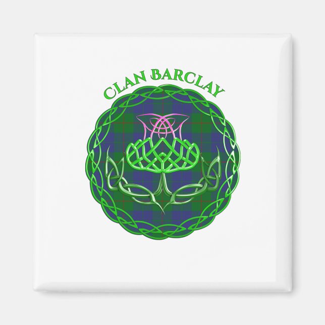 Barclay Scottish Tartan Celtic Thistle Magnet (Vorne)
