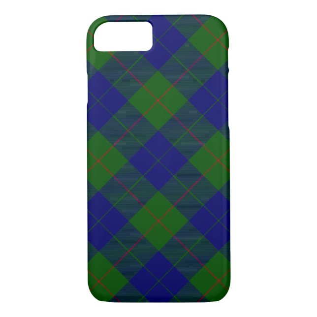 Barclay Tartan Blau grün kariert Case-Mate iPhone Hülle (Rückseite)
