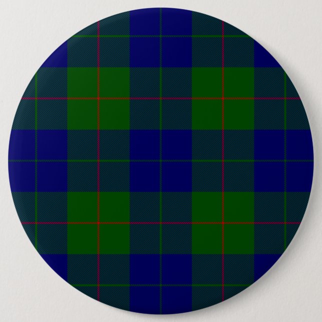 Barclay Tartan Blau kariert Button (Vorderseite)
