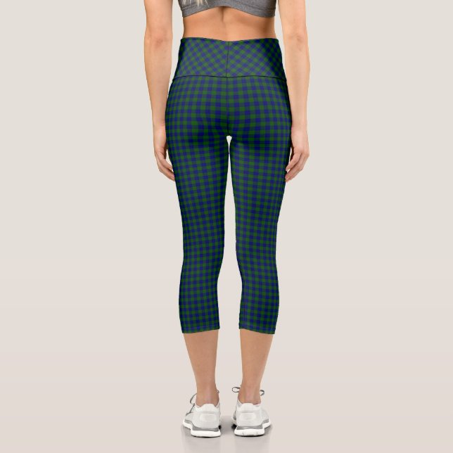 Barclay Tartan Blau kariert Capri Leggings (Rückseite)