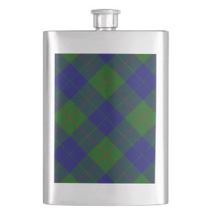 Barclay Tartan Blau kariert Flachmann