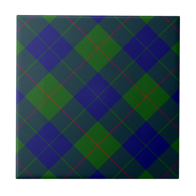 Barclay Tartan Blau kariert Fliese (Vorderseite)