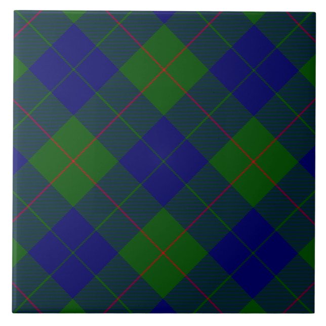 Barclay Tartan Blau kariert Fliese (Vorderseite)