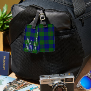 Barclay Tartan Blau kariert Gepäckanhänger