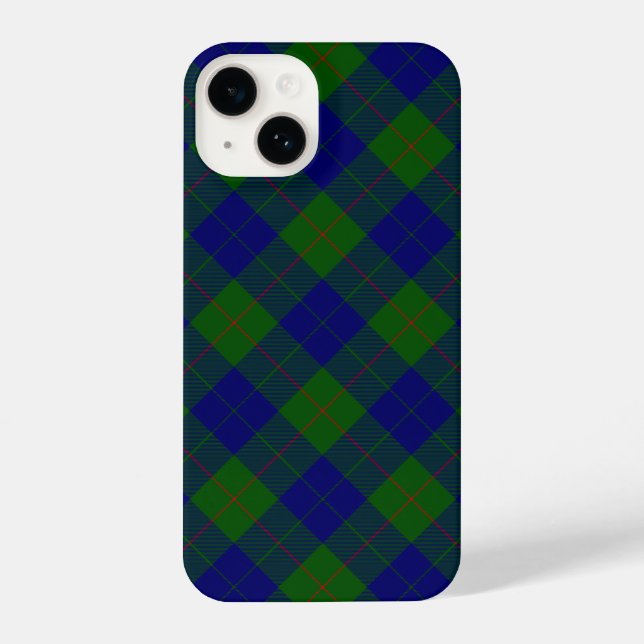 Barclay Tartan Blau kariert iPhone Hülle (Rückseite)
