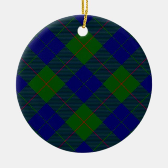 Barclay Tartan Blau kariert Keramikornament (Vorne)