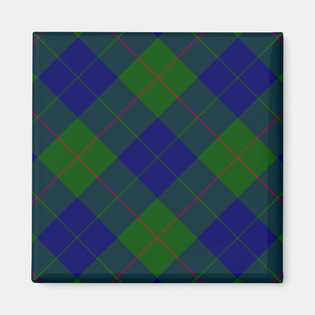 Barclay Tartan Blau kariert Magnet (Vorne)