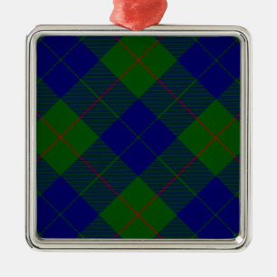 Barclay Tartan Blau kariert Ornament Aus Metall
