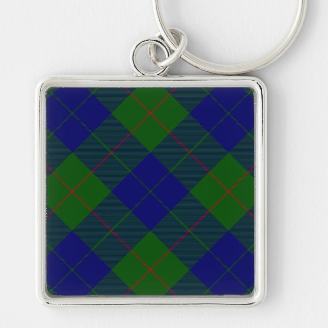 Barclay Tartan Blau kariert Schlüsselanhänger (Vorne)