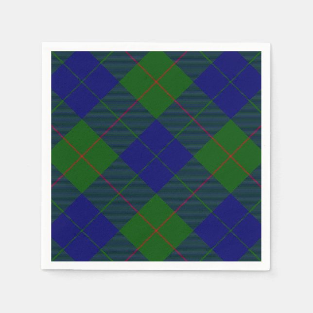 Barclay Tartan Blau kariert Serviette (Vorderseite)