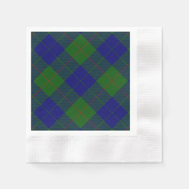Barclay Tartan Blau kariert Serviette (Vorderseite)