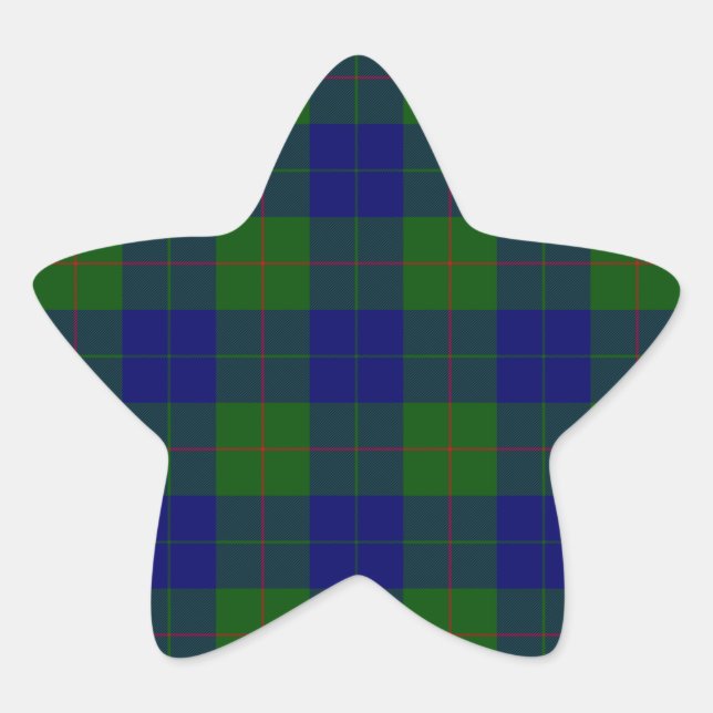 Barclay Tartan Blau kariert Stern-Aufkleber (Vorderseite)