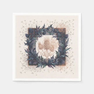 Barclay Tartan & Melancholy Distel Serviette