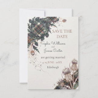 Barclay Tartan & Melancholy Thistle Save The Date