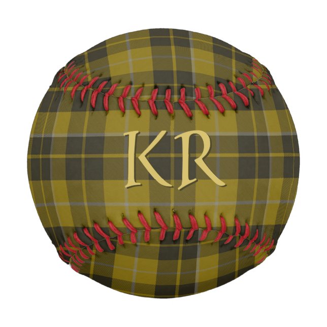 Barclay Tartan mit Ihren Initialen, schottisch Kar Baseball (Vorderseite)