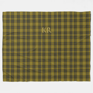 Barclay Tartan mit Ihren Initialen, schottisch Kar Fleecedecke