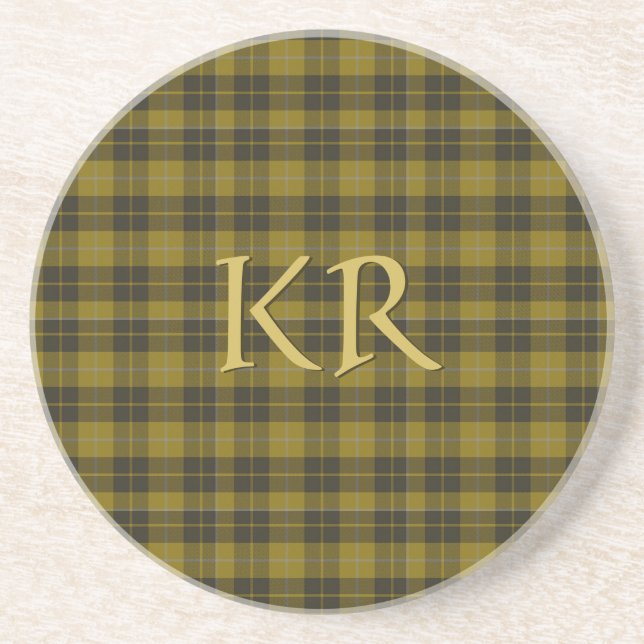 Barclay Tartan mit Ihren Initialen, schottisch Kar Getränkeuntersetzer (Vorne)