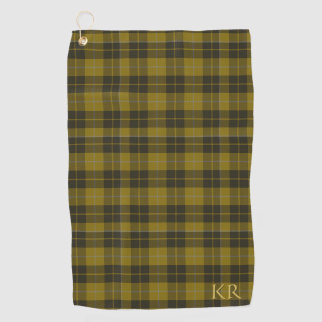 Barclay Tartan mit Ihren Initialen, schottisch Kar Golfhandtuch (Vorderseite)