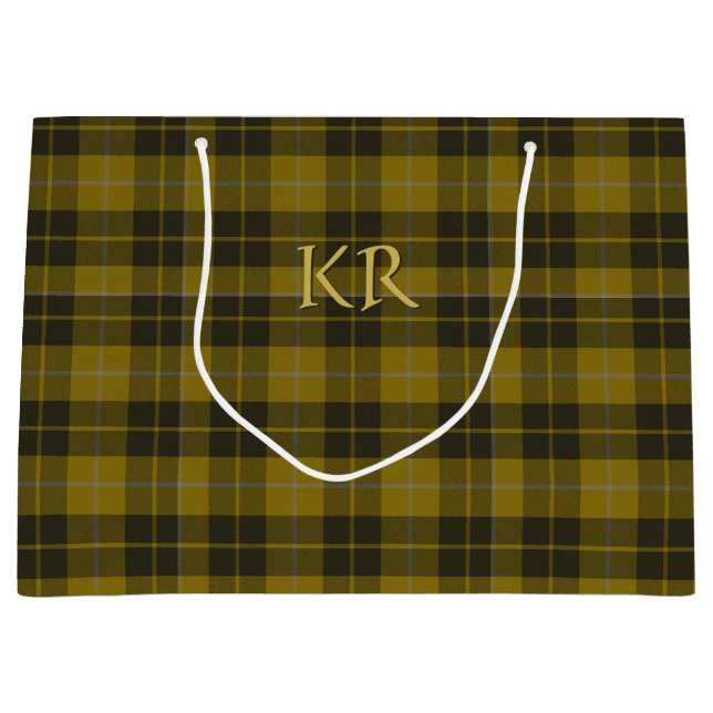 Barclay Tartan mit Ihren Initialen, schottisch Kar Große Geschenktüte (Vorderseite)