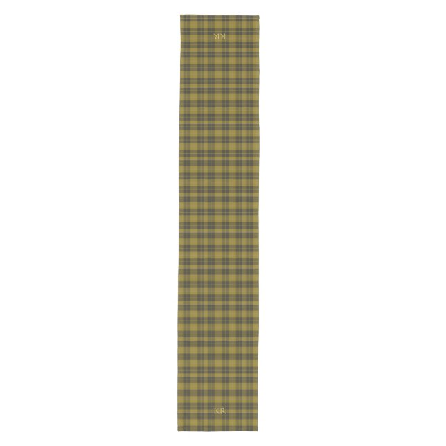 Barclay Tartan mit Ihren Initialen, schottisch Kar Mittelgroßer Tischläufer (Vorderseite)