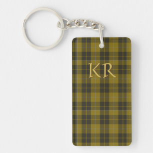Barclay Tartan mit Initials, schottisch Kariert Schlüsselanhänger