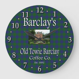 Barclay's Old Towie Barclay Coffee Co. Wall Clock Große Wanduhr