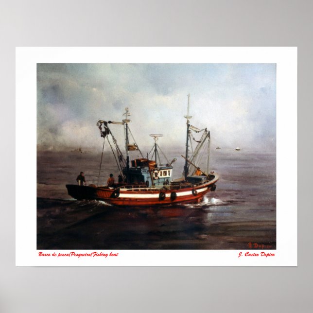 Barco de pesca/Pesqueiro/Fischerboot Poster (Vorne)