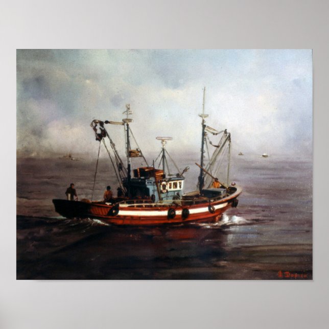 Barco de pesca/Pesqueiro/Fischerboot Poster (Vorne)