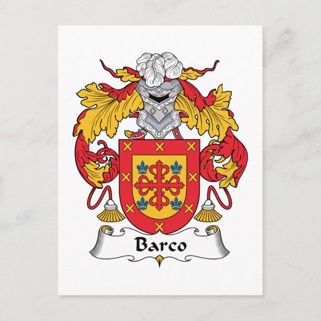 Barco Familienwappen Postkarte (Vorderseite)