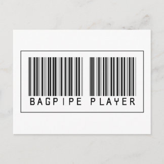 Barcode Bagpipe Player Postkarte