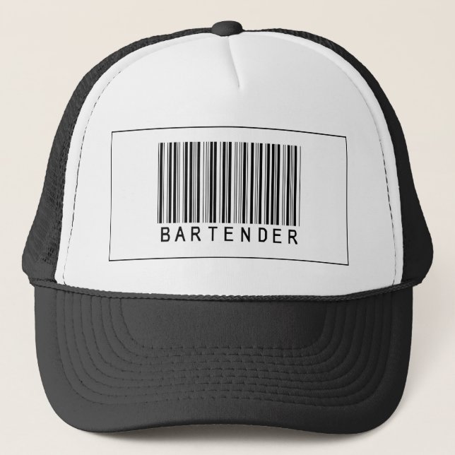 Barcode-Barkeeper Truckerkappe (Vorderseite)